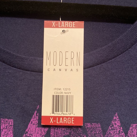 Brand New Modern Canvas Navy “Girl Power” Short Sleeve Tee…size XL - Picture 5 of 5